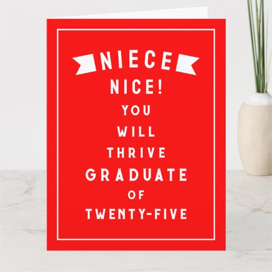 Niece Afstuderen 2025 Kaart (Voorkant)