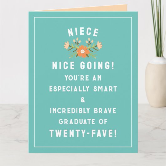 Niece Afstuderen 2025 Kaart (Voorkant)