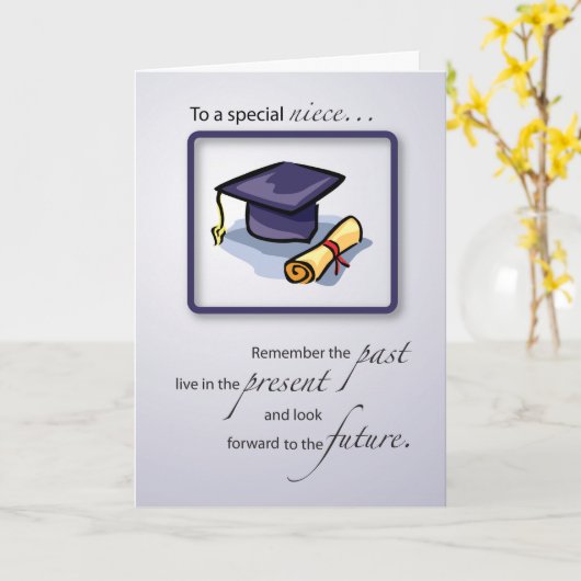 Niece, Afstuderen Gefeliciteerd, ik herinner de Pa Kaart (Gele Bloem)