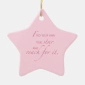 Niece Afstuderen Star, Custom Gift Keramisch Ornament (Voorkant)