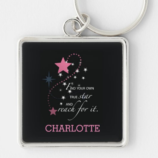 Niece Afstuderen Star, Custom Gift Sleutelhanger (Voorkant)