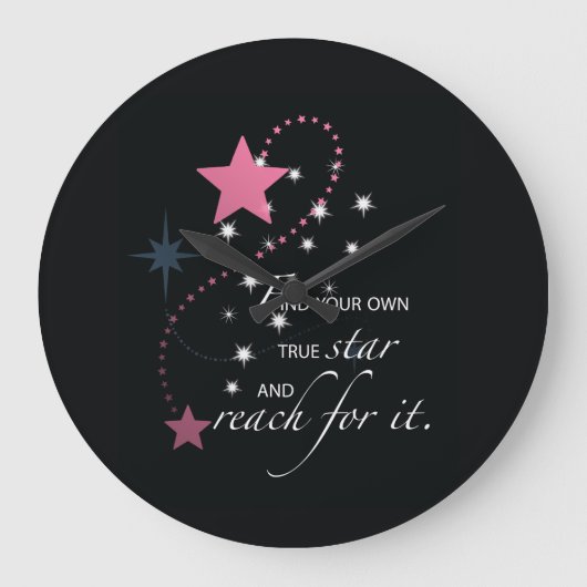 Niece Afstuderen Star, Gift, Custom Round Gifts Grote Klok (Voorkant)