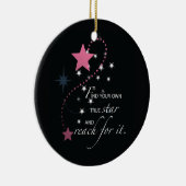 Niece Afstuderen Star, Gift, Custom Round Gifts Keramisch Ornament (Rechts)