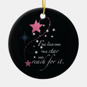 Niece Afstuderen Star, Gift, Custom Round Gifts Keramisch Ornament