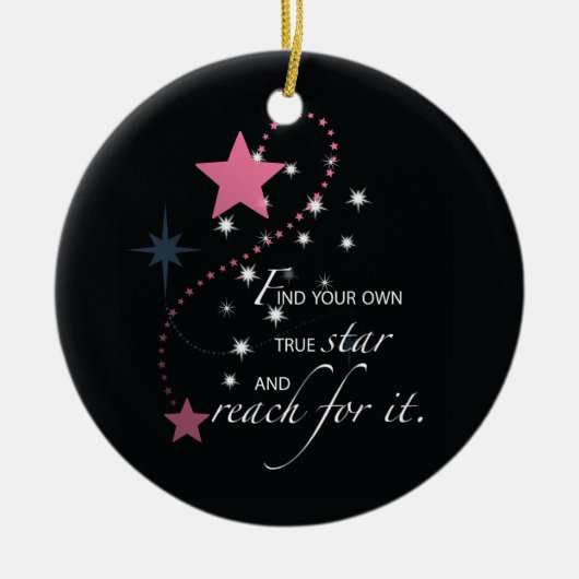 Niece Afstuderen Star, Gift, Custom Round Gifts Keramisch Ornament (Voorkant)