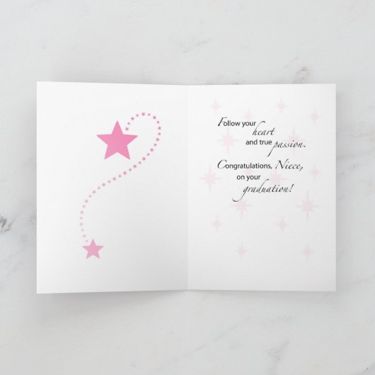 Niece Afstuderen Star Kaart (Binnen)