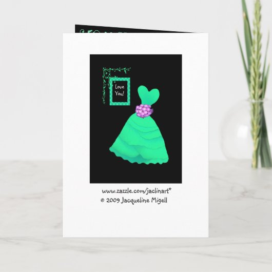 NIECE Be My Junior bruidsmeisje met groene jurk (Achterkant)