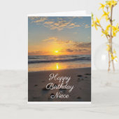 !** "NIECE** BEAUTIFUME BEACH SUNSET NET VOOR U KAART (Gele Bloem)