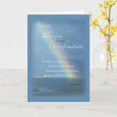 Niece bevestiging regenboog gefeliciteerd kaart (Gele Bloem)