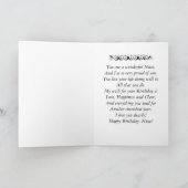 Niece - Birthday - Blue Lotus on Black Kaart (Binnen)