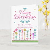 Niece  Birthday Card met Butterflies Kaart (Gele Bloem)