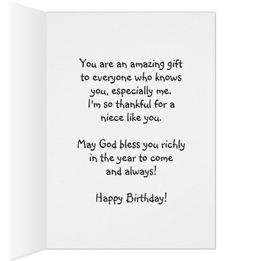 Niece Birthday, je bent een zegen (Binnen (Rechts))