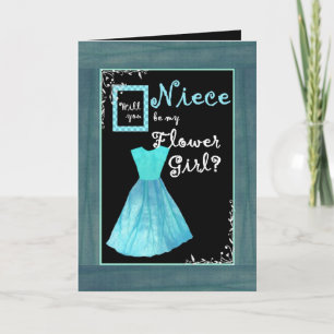 NIECE Bloemenmeisje Invitation TURQUOISE BLUE Dres