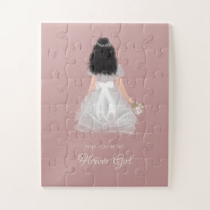 Niece Bloemenmeisje Junior Bruidsmeisje Sweet Prop Legpuzzel