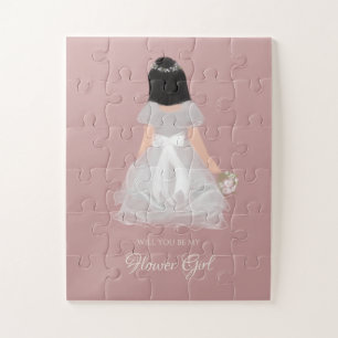Niece Bloemenmeisje Junior Bruidsmeisje Sweet Prop Legpuzzel