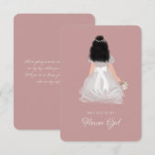 Niece Bloemenmeisje Junior bruidsmeisje voorstel K Kaart (Voorkant / Achterkant)