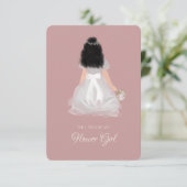 Niece Bloemenmeisje Junior bruidsmeisje voorstel K Kaart (Staand voorkant)