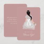 Niece Bloemenmeisje Junior bruidsmeisje voorstel K Kaart (Voorkant / Achterkant)