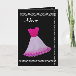 NIECE Bloemenmeisje Uitnodiging ROZE & WITTE Jurk