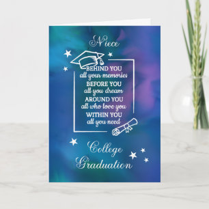 Niece College Graduation Quote Waterverf Kaart