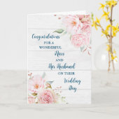 Niece en haar man trouwdag gefeliciteerd kaart (Gele Bloem)