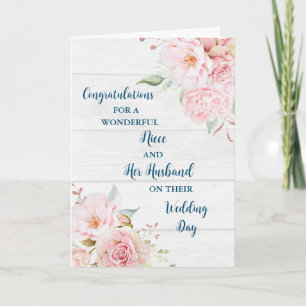 Niece en haar man trouwdag gefeliciteerd kaart