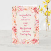 Niece en haar man trouwdag gefeliciteerd kaart (Gele Bloem)