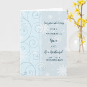 Niece en haar man trouwdag gefeliciteerd kaart (Gele Bloem)