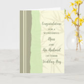 Niece en haar man trouwdag gefeliciteerd kaart (Gele Bloem)