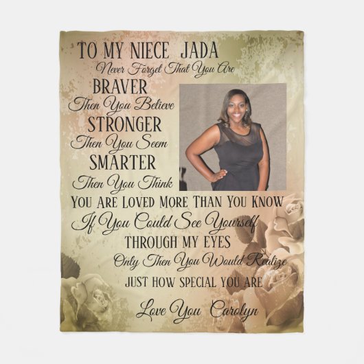 Niece Fleece Deken (Voorkant)