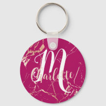 Niece gift Name initiaal Burgundy Pink Marble