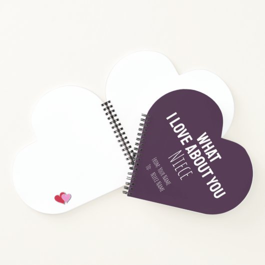 Niece Gifts Cute Kids Pink Hearts For Her Girl Notitieboek (Binnen)