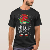 Niece Gnome Red Pset Matching Family KerstPa T-shirt (Voorkant)