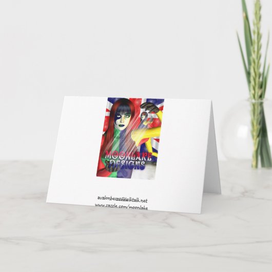 Niece Gothic Christmas Kaart, H.I.P. en rendieren Feestdagen Kaart (Achterkant)