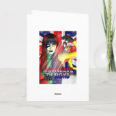 Niece Gothic Christmas Kaart, H.I.P. en rendieren Feestdagen Kaart (Achterkant)