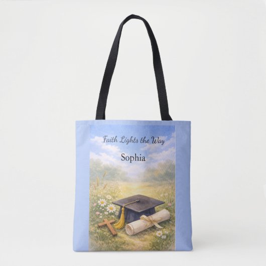 Niece Graduation Personalized Christian Gift Tote Bag (Voorkant)