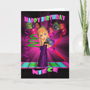 Niece Happy Birthday met Schattigee kleine Cutie P Kaart