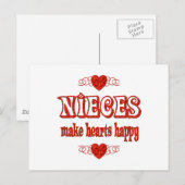 Niece Hearts Briefkaart (Voorkant / Achterkant)