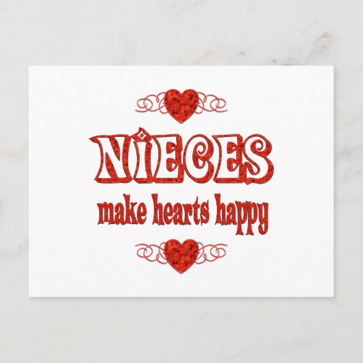 Niece Hearts Briefkaart (Voorkant)