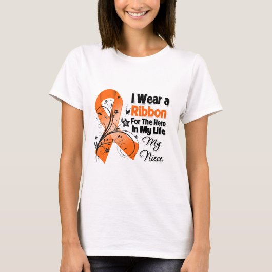 Niece Hero in mijn leven leukemie T-shirt (Voorkant)