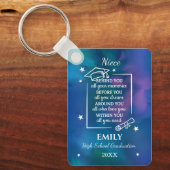 Niece High School Graduation Custom Name and Year  Sleutelhanger (Voorkant)