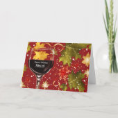 Niece Humorous Christmas Happy Holidays Wine Adult Feestdagen Kaart (Voorkant)