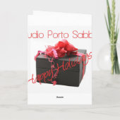 Niece & Husband roze ornament kerstkaart Feestdagen Kaart (Achterkant)