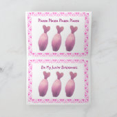 NIECE - Junior Bruidsmeisje Uitnodigen - ROZE JURK (Binnen)