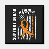 Niece Multiple Sclerose Awareness USA Flag Support Magneet (Voorkant)