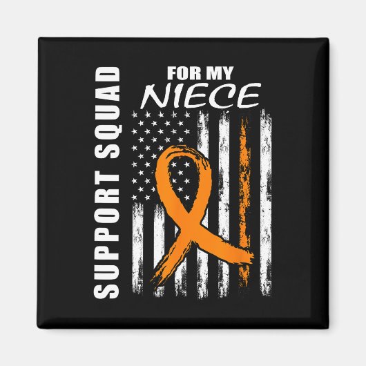 Niece Multiple Sclerose Awareness USA Flag Support Magneet (Voorkant)