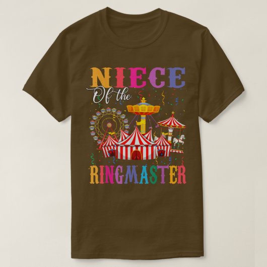 Niece of the Birthday Ringmaster Boy Circus Birthd T-shirt (Design voorkant)