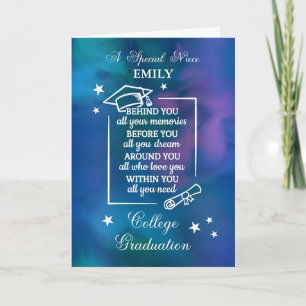 Niece Personalize College afstudeerofferte Kaart