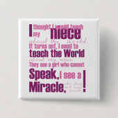 Niece Pin Vierkante Button 5,1 Cm (Voorkant)