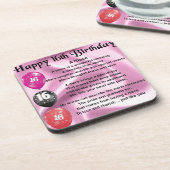 Niece Poem - 16th Birthday Drankjes Onderzetter (Linkerzijde)